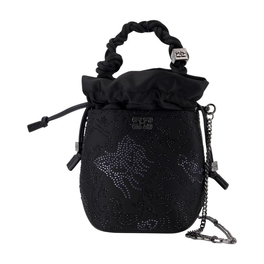 トートバッグ Ganni Bou Bucket Mini Purse - Ganni - Leather - Black Black GANNI Bou Bucket Bag | GANNI US