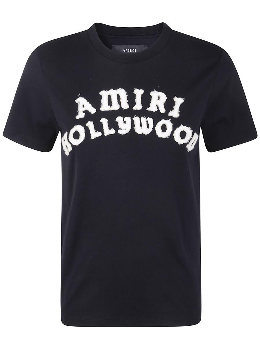 Tシャツ・カットソー AMIRI FW25 \"AMIRI HOLLYWOOD TEE\" T-SHIRT (AWJYTE1062 BLACK) AMIRI Hollywood T-shirt | Black | FARFETCH