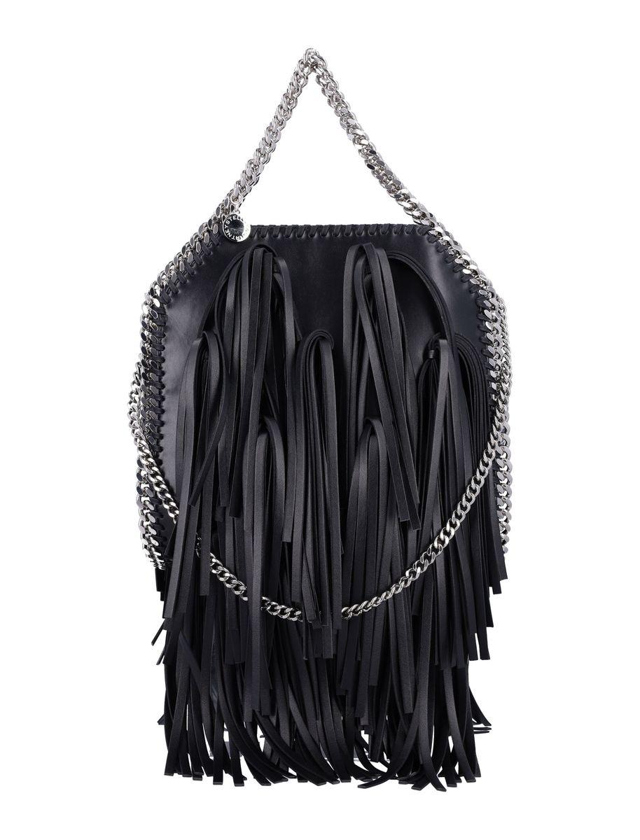 Stella McCartney Mini Tote Tassel Falabella Bag in Black | Lyst