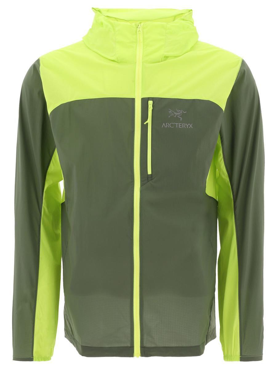 Arc'teryx "squamish Hoody" Windbreaker Jacket in Green for Men | Lyst