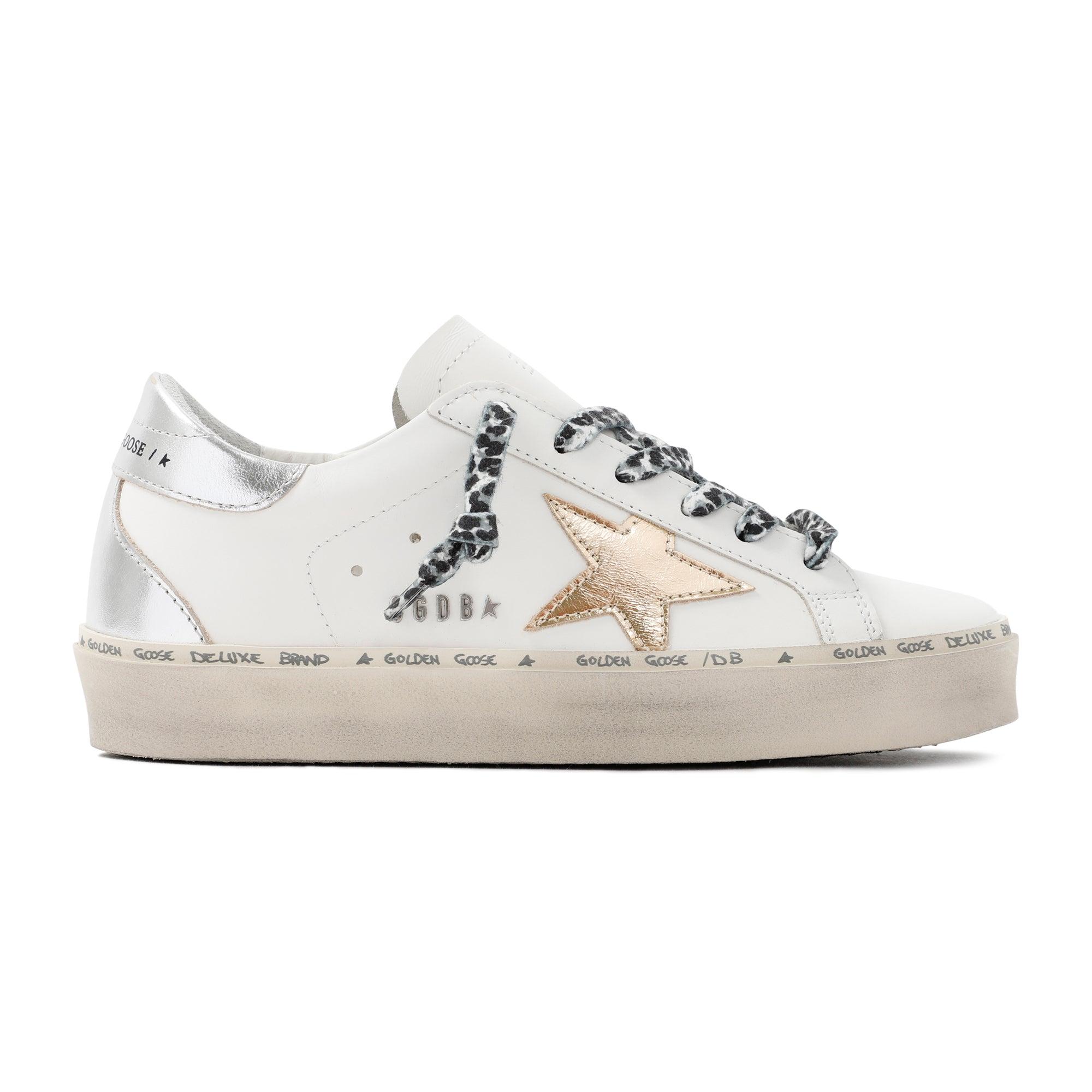 Golden Goose Hi Star Leather Sneakers Shoes in White | Lyst