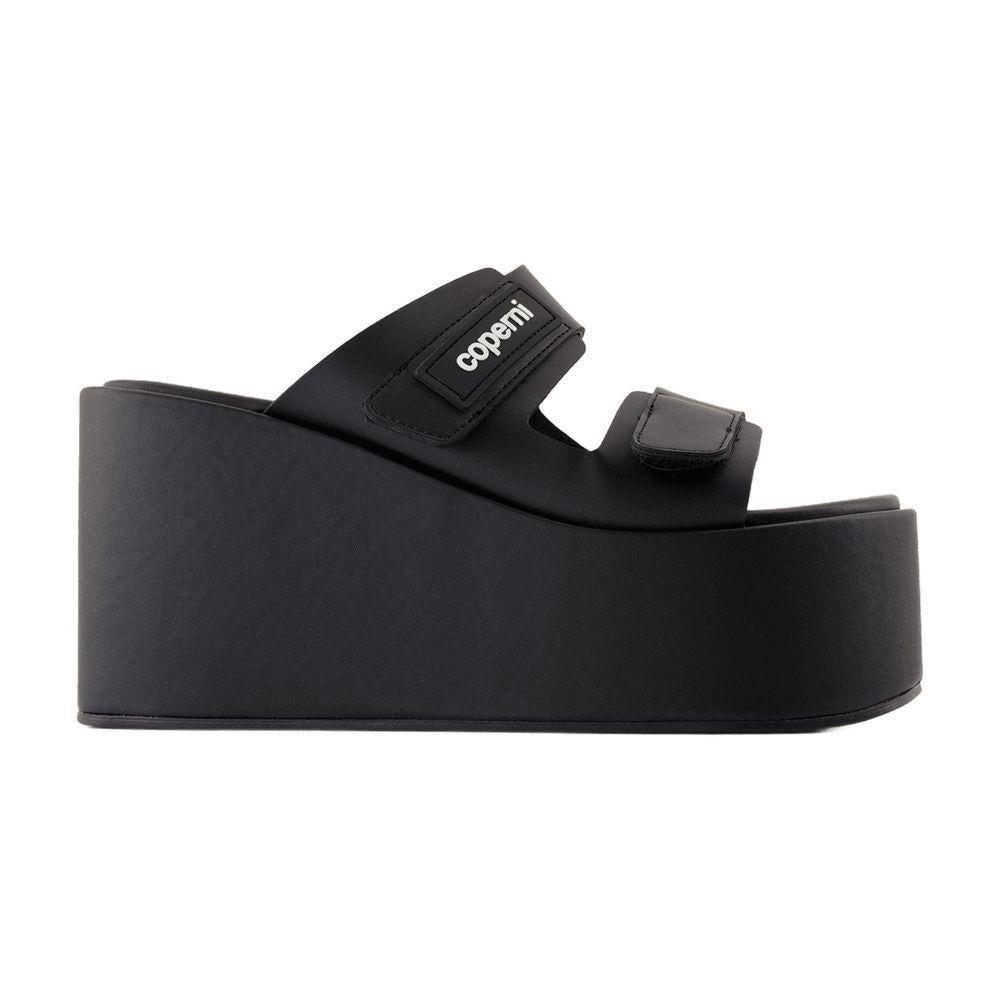 サンダル・ミュール Patch Wedge Sandals - Coperni - Synthetic - Black Patch Wedge Sandals - Coperni - Synthetic - Black