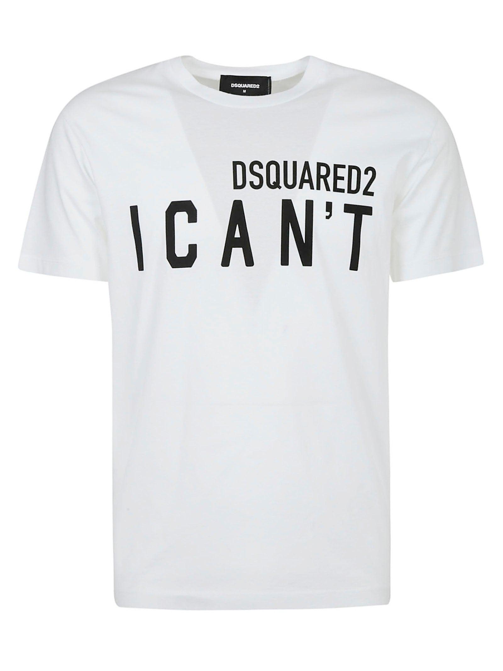 white dsquared t shirt