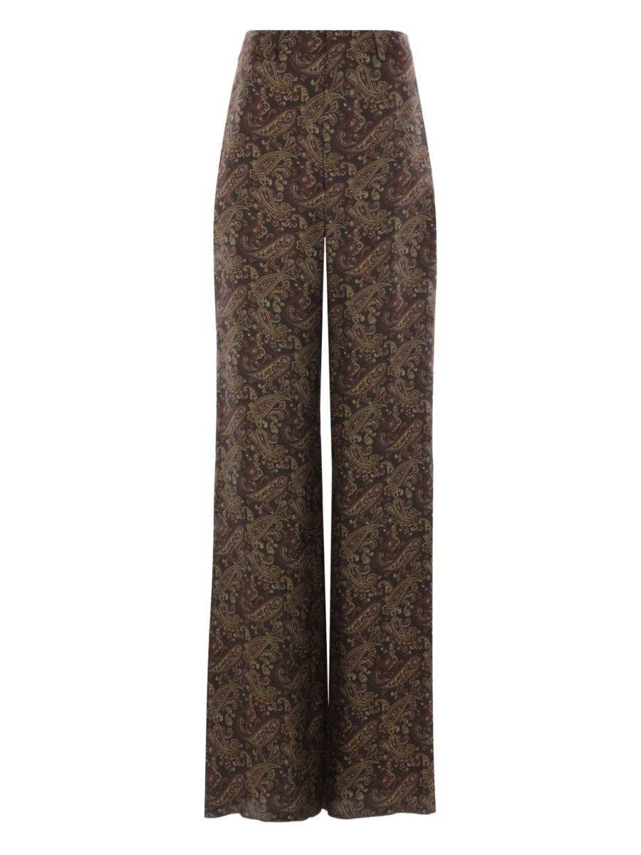 【Saint Laurent】Medallion Pattern Trousers Saint Laurent - Navy & Brown Medallion Print PJ Pant