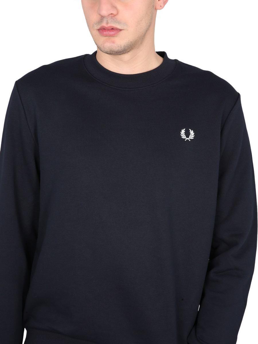 Fred Perry Crewneck Sweatshirt in Blue for Men | Lyst