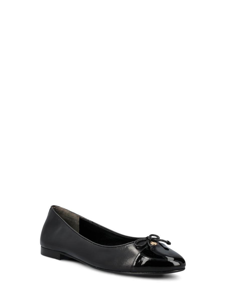 Tory burch black flat shoes sale