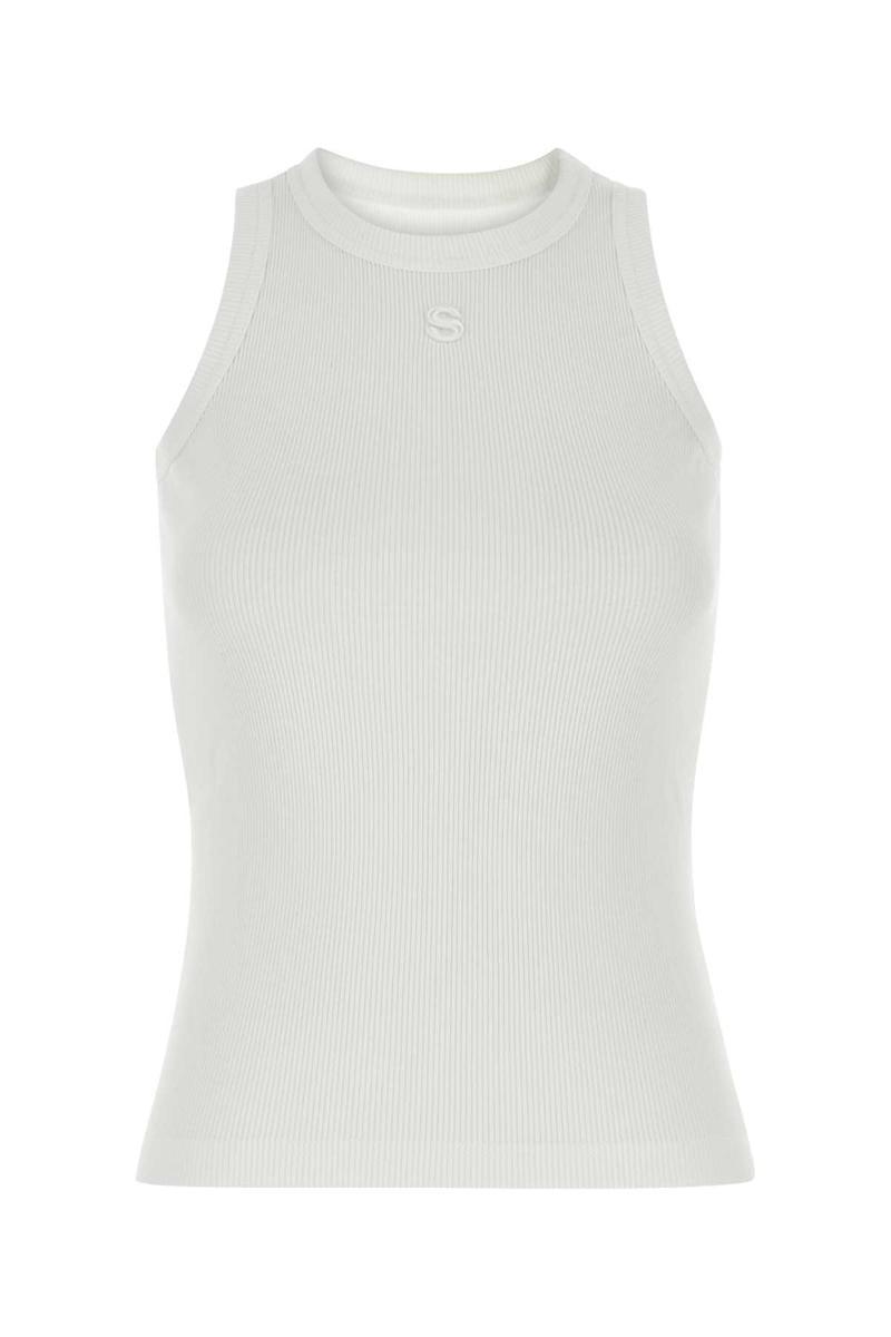 Tシャツ・カットソー SACAI POPLIN SLEEVELESS TOP-SHIRT Sacai Sleeveless and tank tops for Women | Online Sale up to