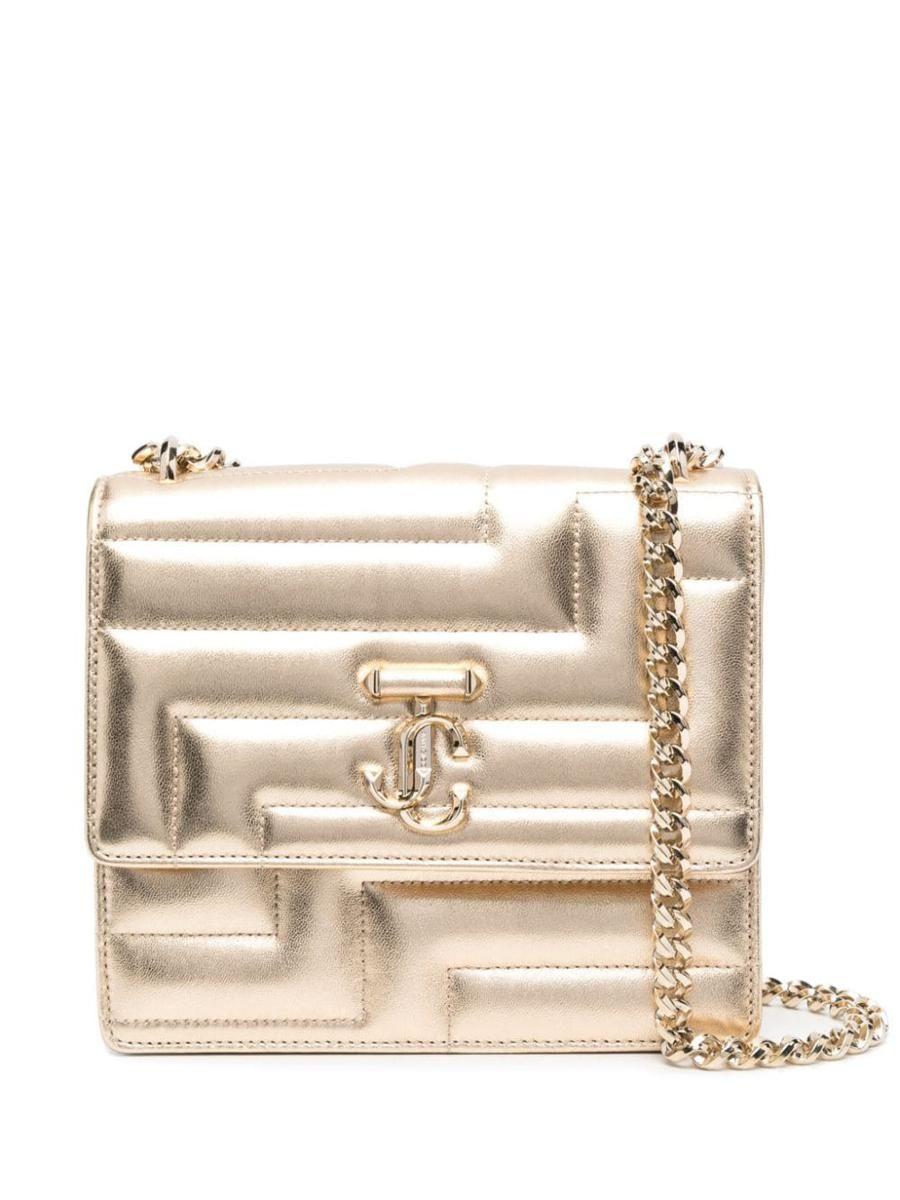 Jimmy Choo Chain Quilted Shoulder Bag in Metallic Lyst