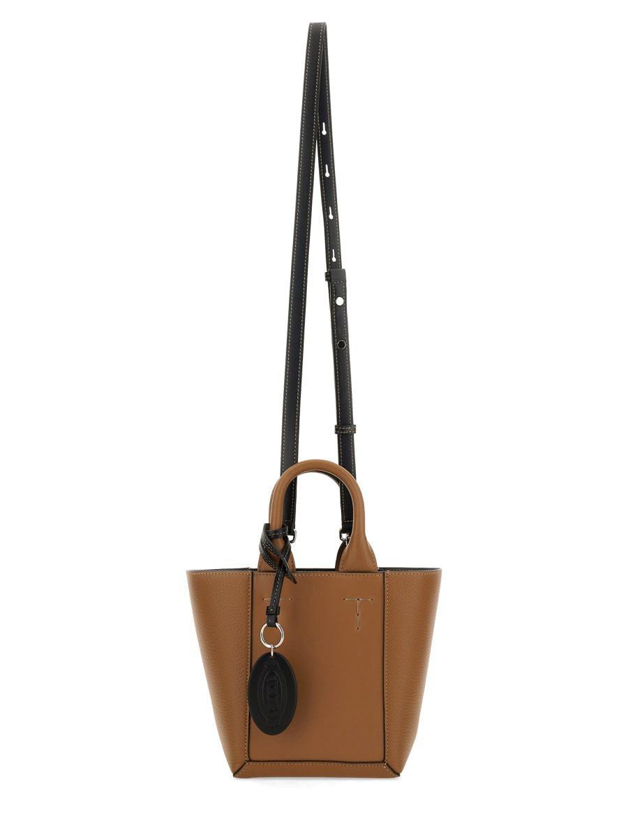 関税込★TOD'S★DOUBLE UPトートバッグブラウン+ライトベージュ 関税込☆TOD'S☆DOUBLE UPトートバッグブラウン+ライトベージュ