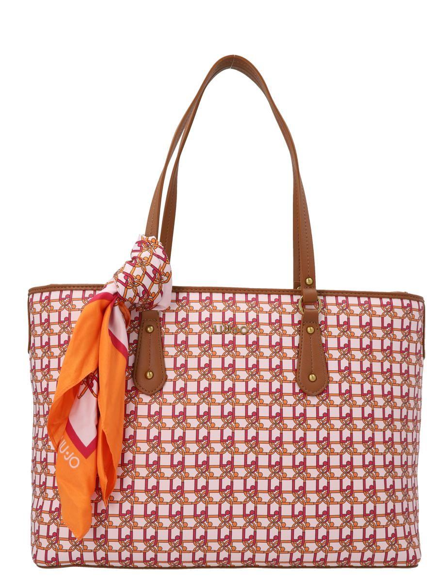 Faux Leather Checkered Embossed Tote Bag - White