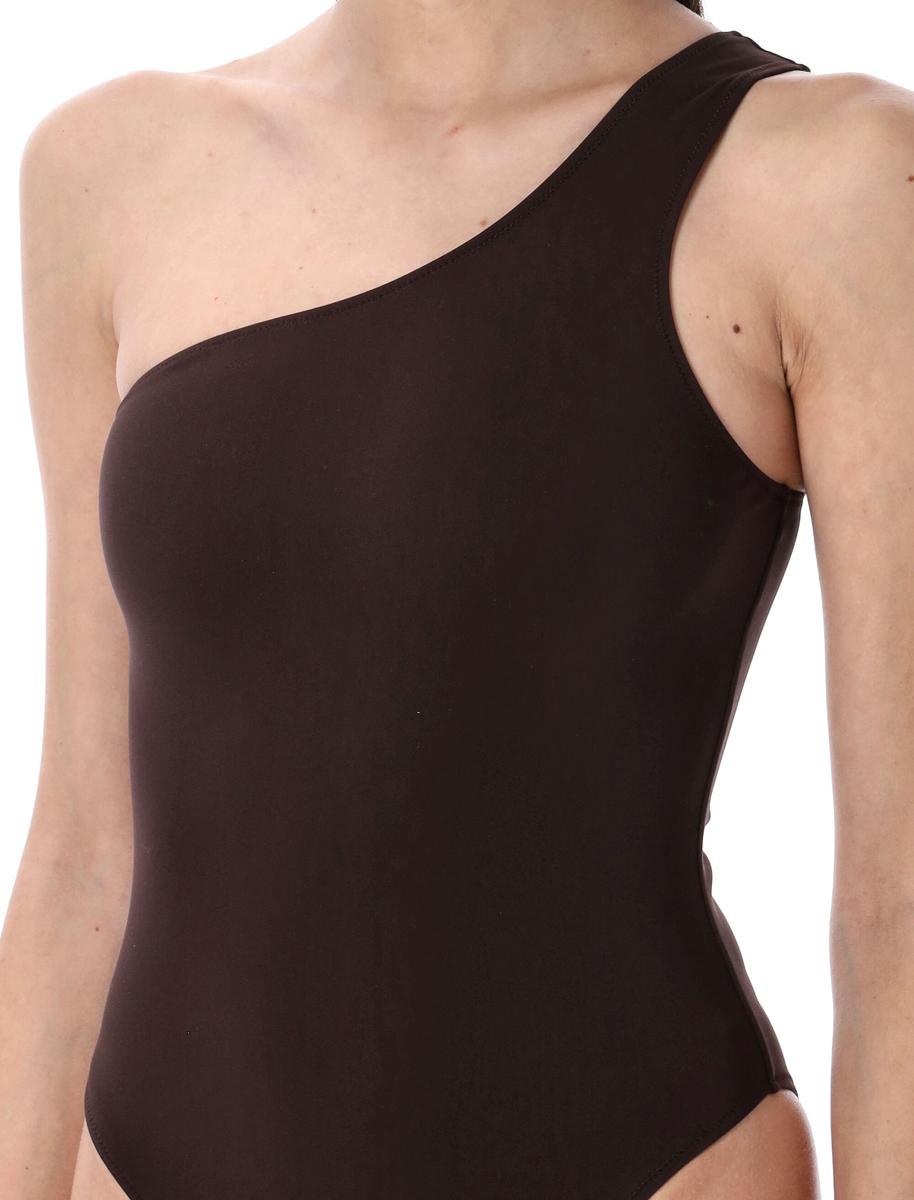 ワンピース水着 LIDO SS25 VENTINOVE ONE SHOULDER (VENTINOVE BLACK) Lido - Ventinove one-shoulder swimsuit black - The Corner
