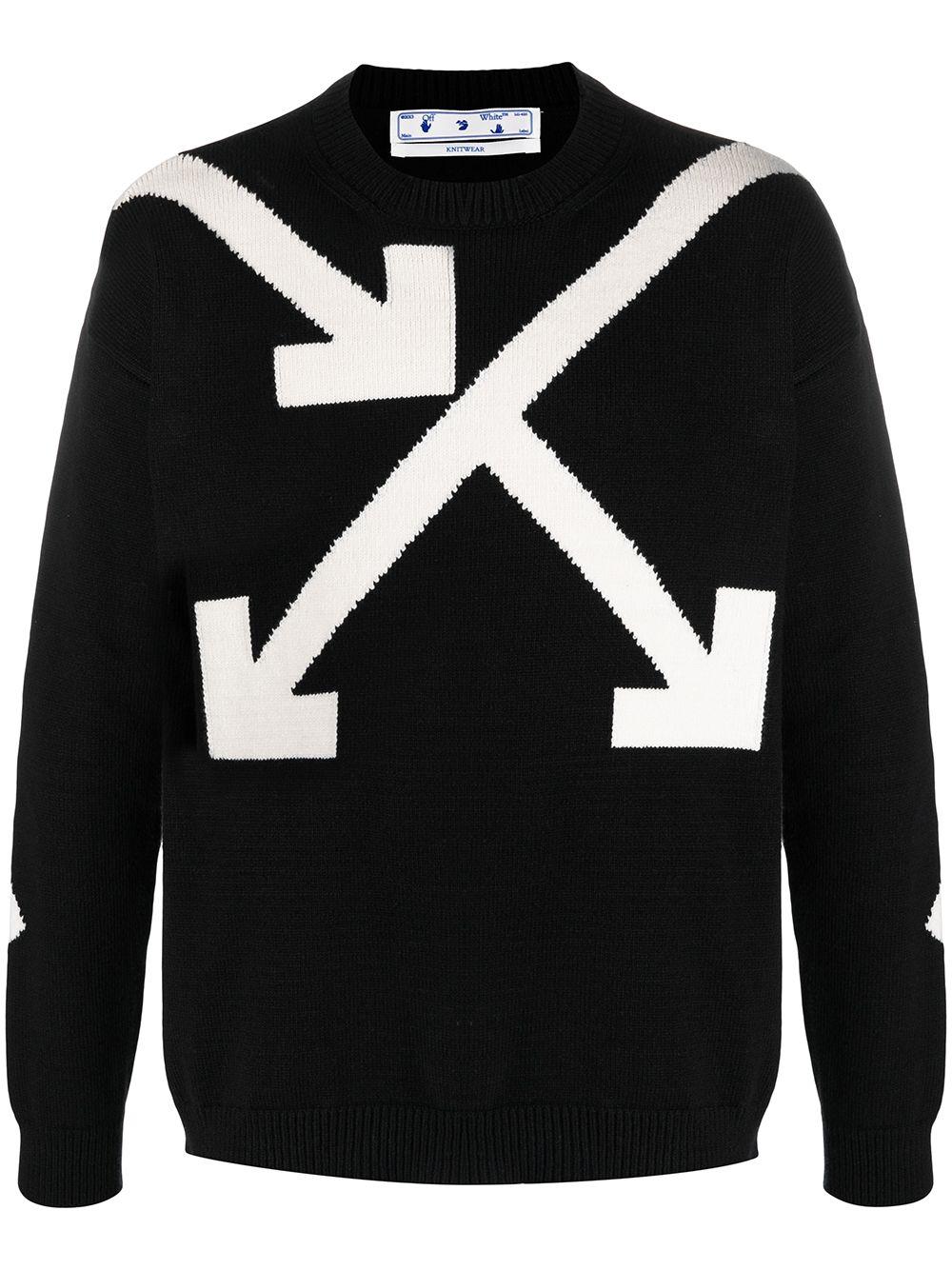 black and white off white jumper