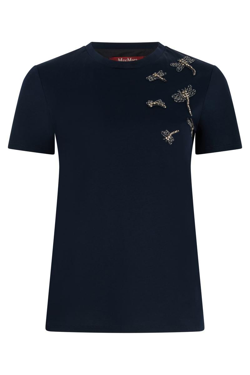 【関税＆送料込み】Max Mara Bow-Print Cotton T-Shirt Clothi Max Mara Cotton Bow-Detail T-Shirt | Harrods US