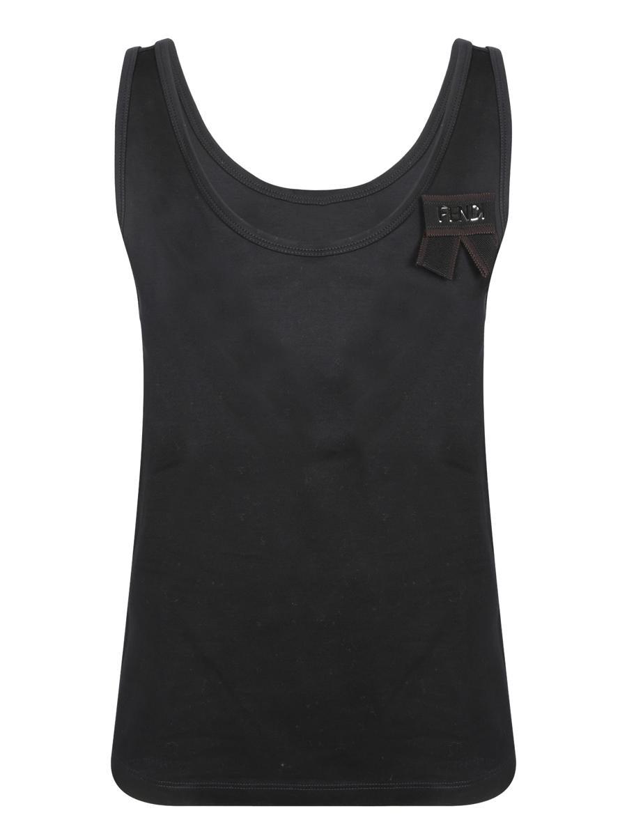 Tシャツ・カットソー FENDI Brown Stretch Nylon Tank Top Fendi Brown Stretch Nylon Tank Top Fendi