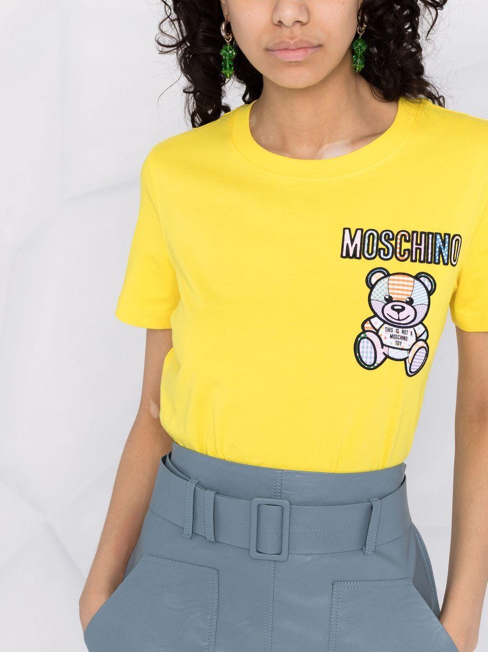 Moschino Cotton T-shirts And Polos Yellow | Lyst