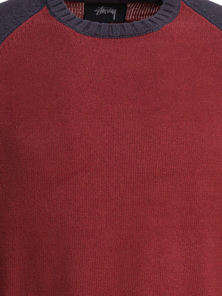 Stussy Colorblocked Raglan Crew in Red for Men | Lyst Canada