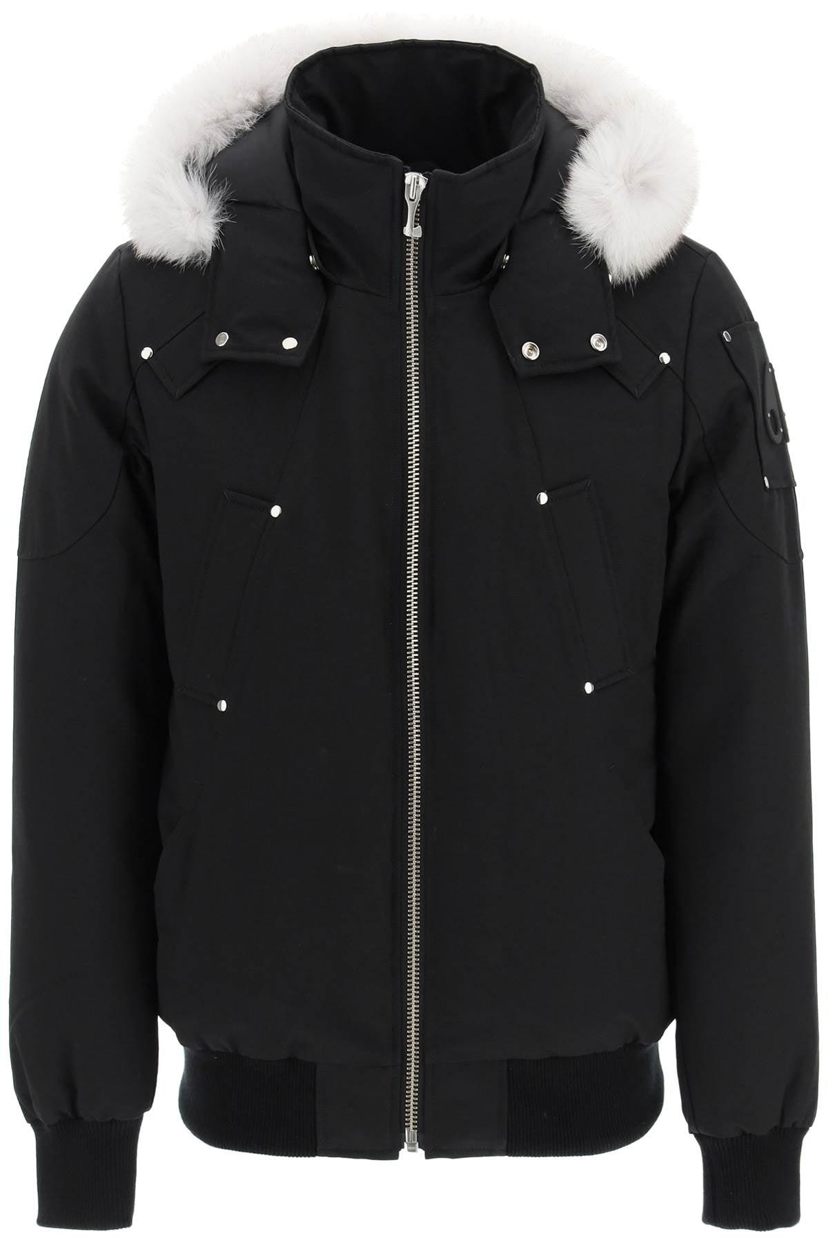 Moose Knuckles Ballistic Hooded Bomber Jacket in Black for Men Lyst