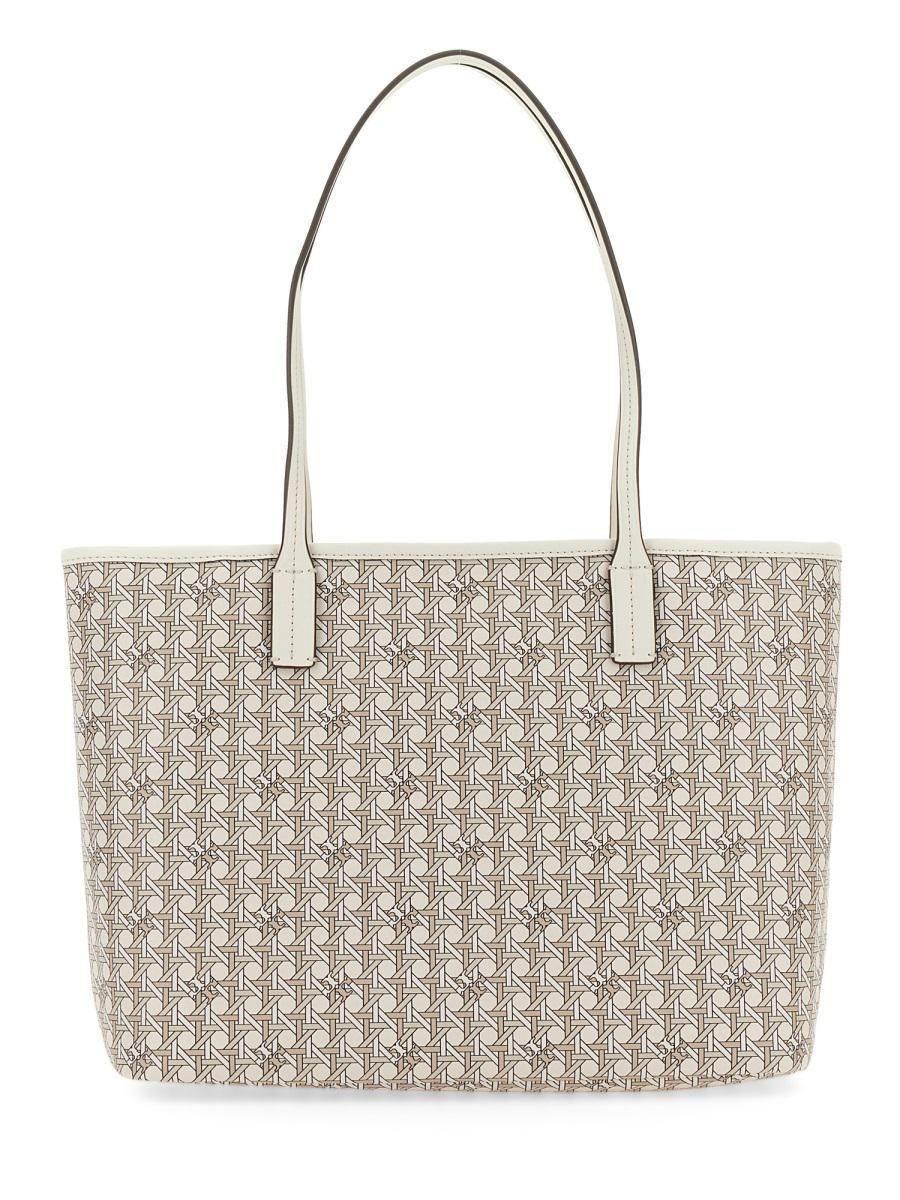Tory Burch Small Ever-ready Basketweave Print Tote Bag in Natural | Lyst