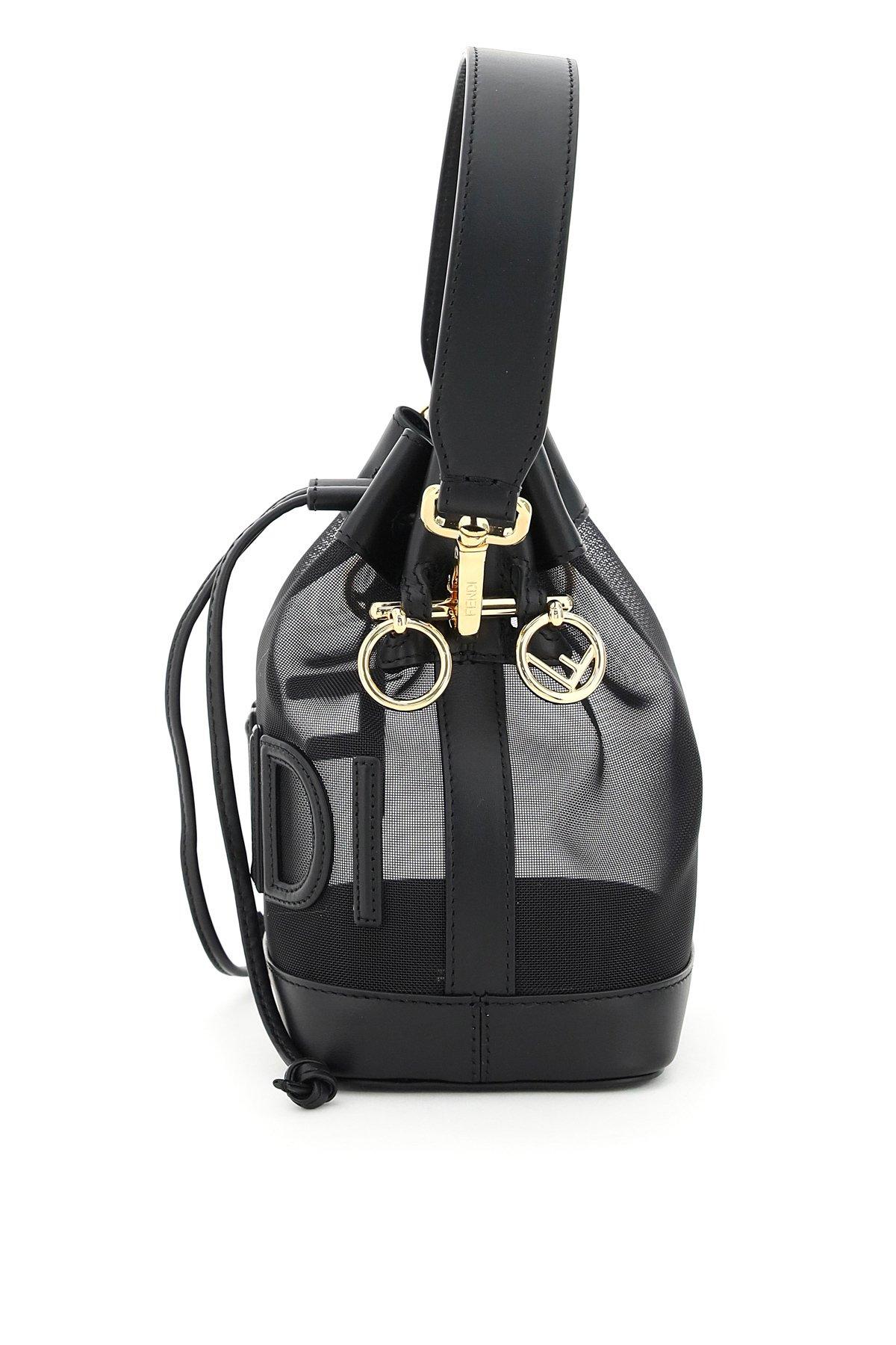 Fendi Mon Tresor Net Bucket Bag Script in Black Lyst Canada
