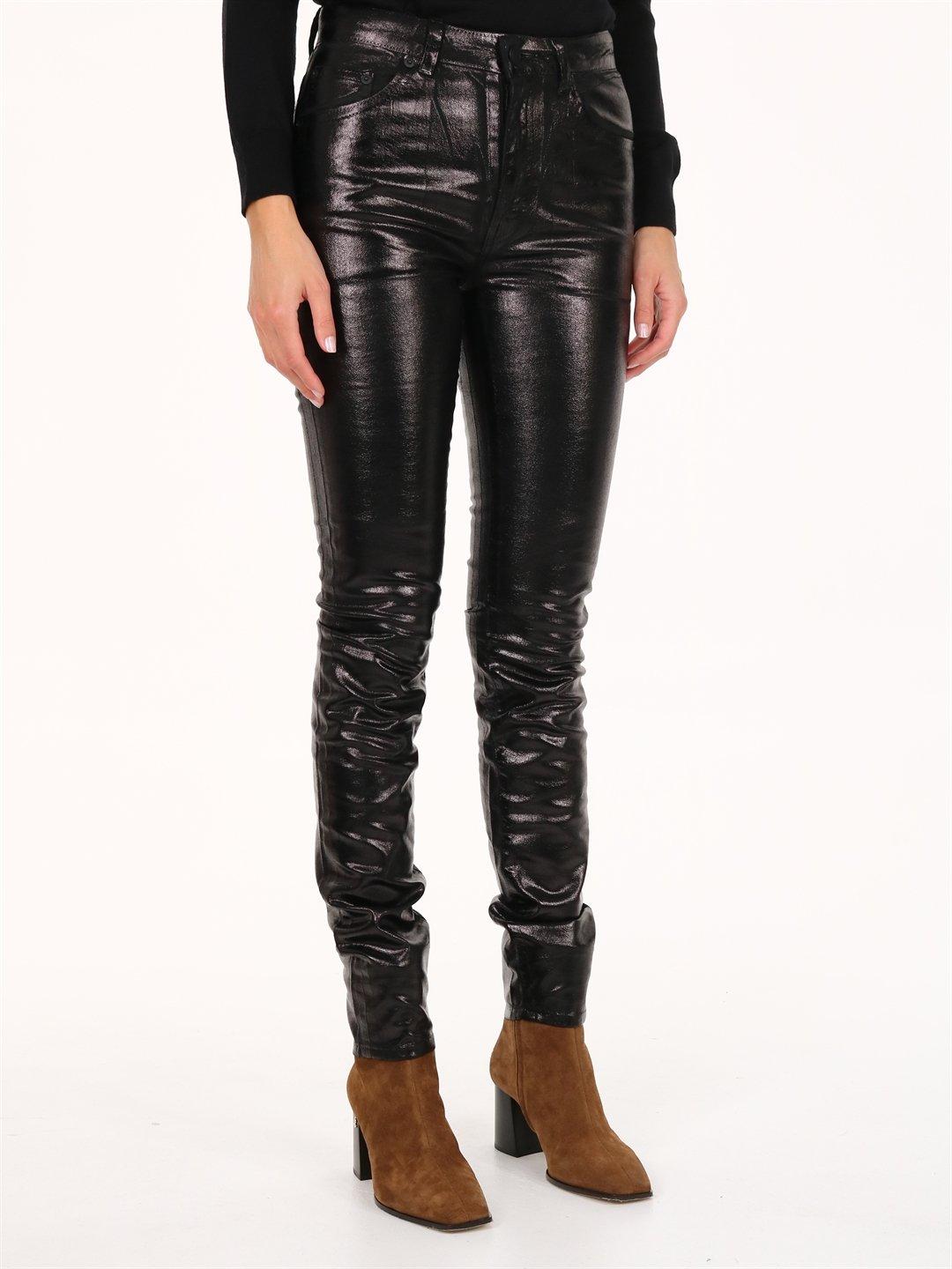 Saint Laurent Denim Shiny Skinny Jeans 
