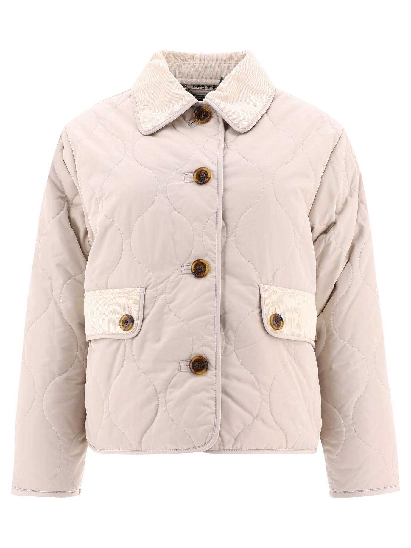 Barbour "bonnie" Alexa Chung X Down Jacket in Natural Lyst