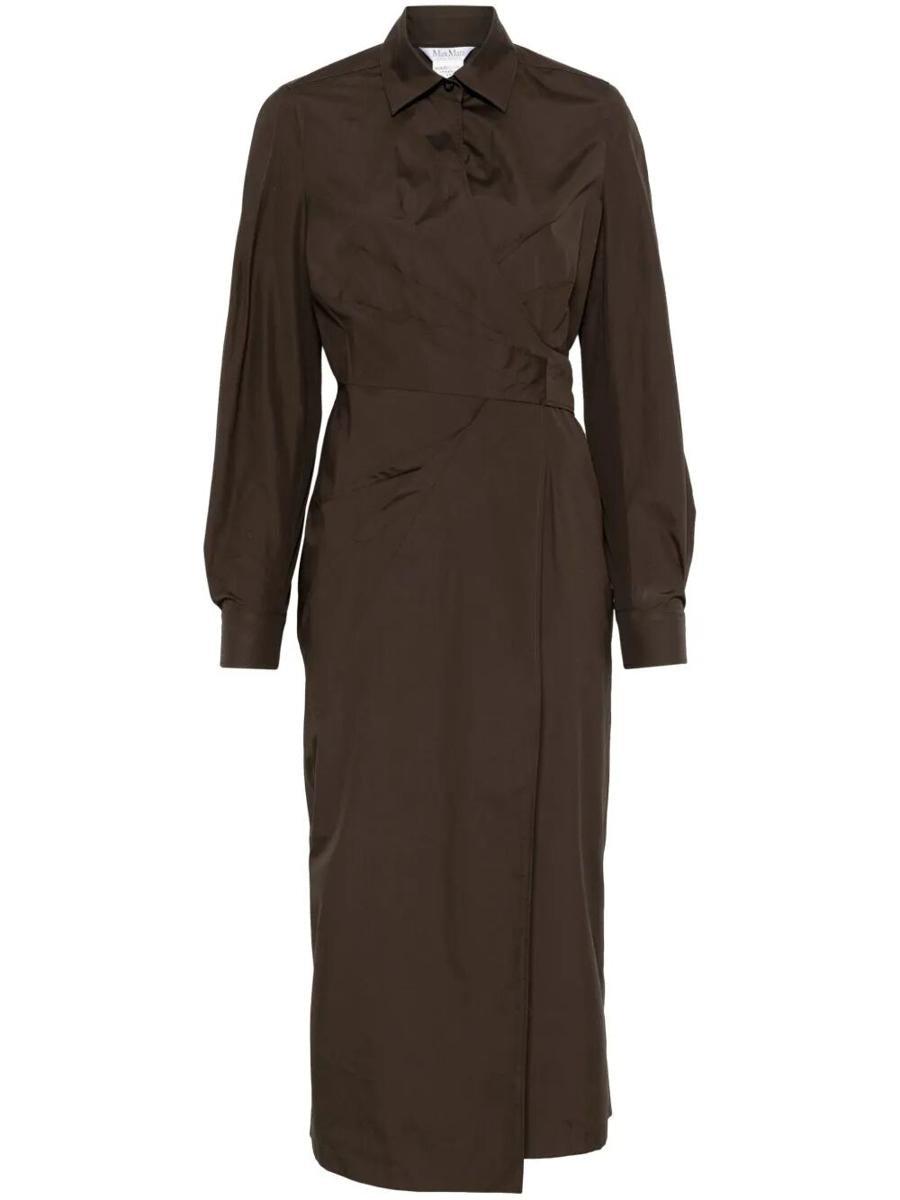 【関税&送料込み】Max Mara Citrus Poplin Long Dress Clothi Max Mara Citrus Poplin Long Dress in Brown | Lyst Canada