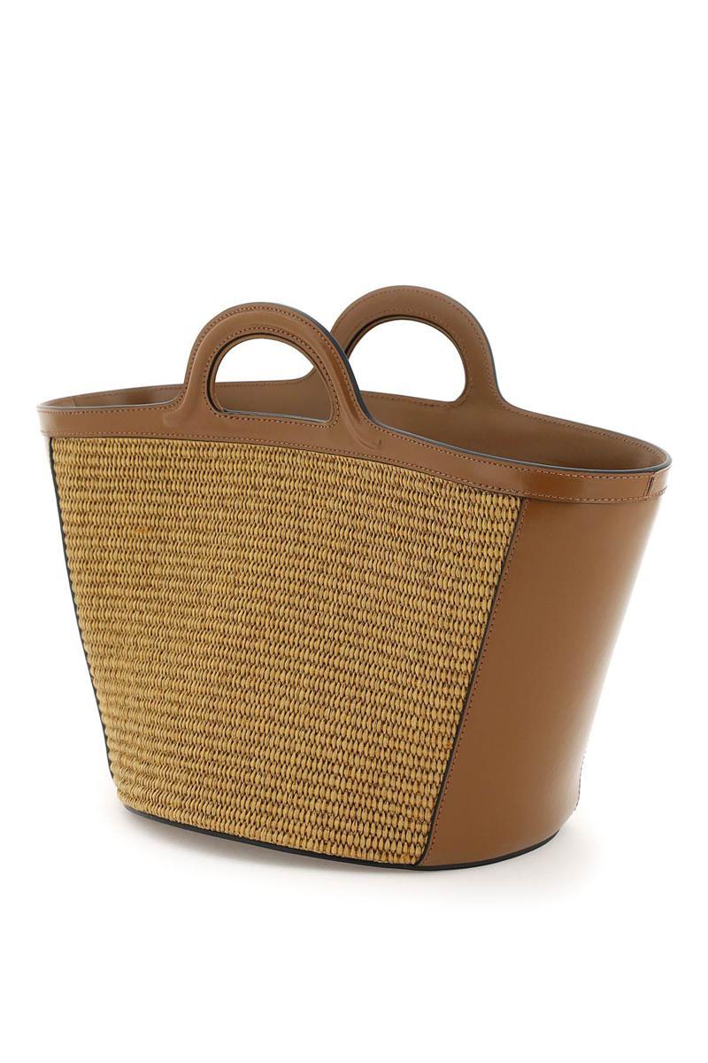 Marni Raffia And Leather Small Tropicalia Bucket Bag in Brown | Lyst