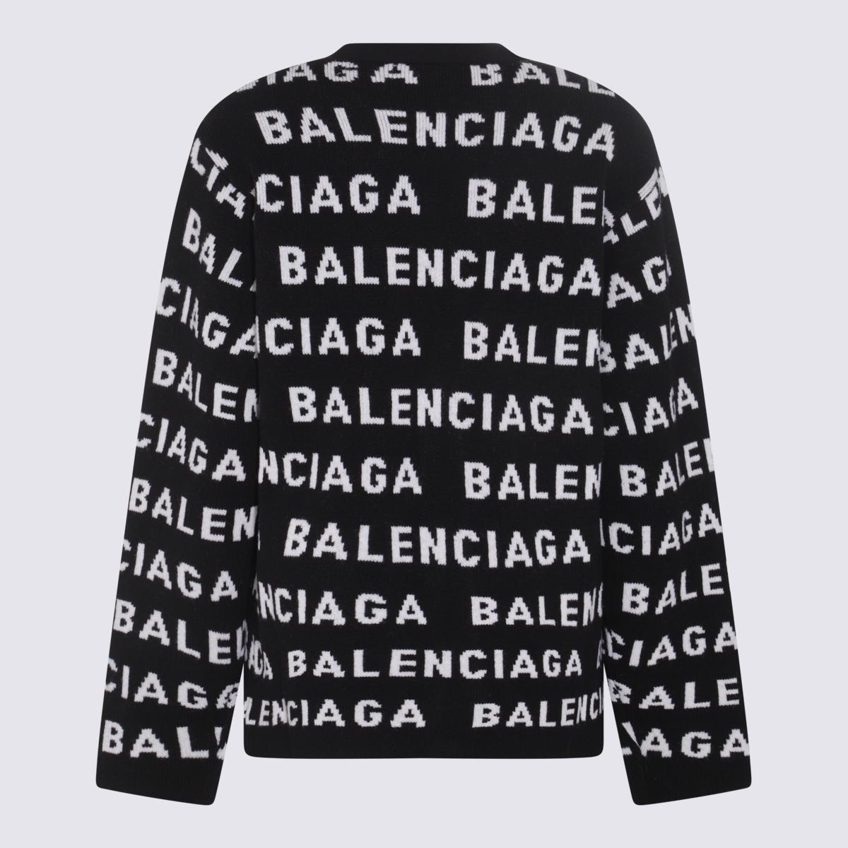 Balenciaga And Wool Blend Cardigan in Black Lyst Australia