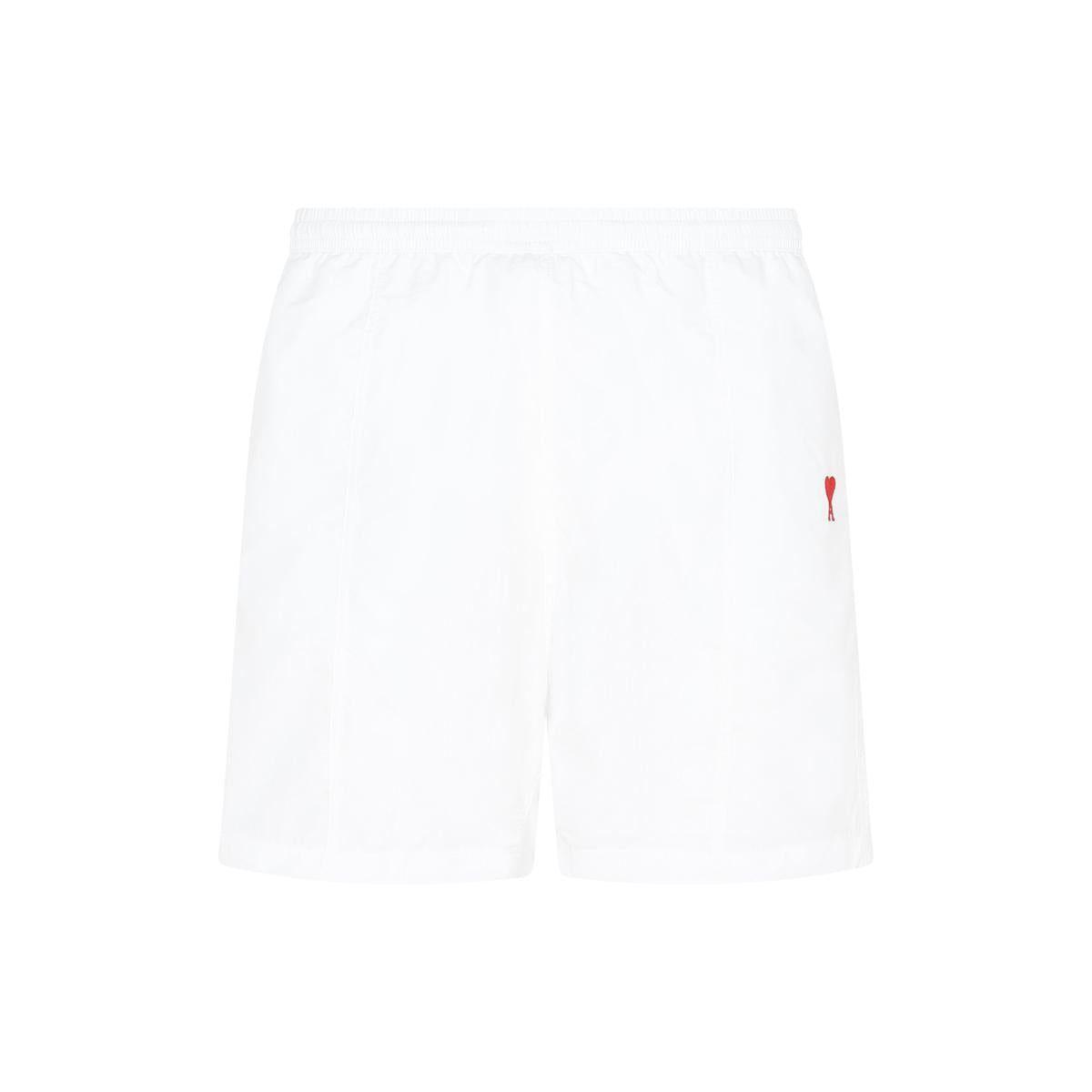 Ami Paris Swim Shorts Swimwear in White for Men | Lyst