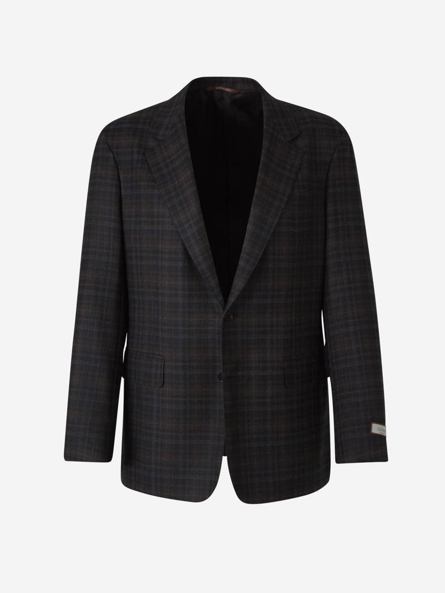 Canali Checked Pattern Blazer in Black for Men Lyst UK