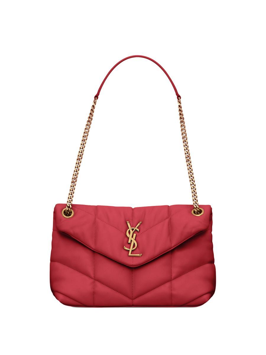 Red Mini Ysl Bags Chain Bag Ysl Loulou Small Red Saint Laurent