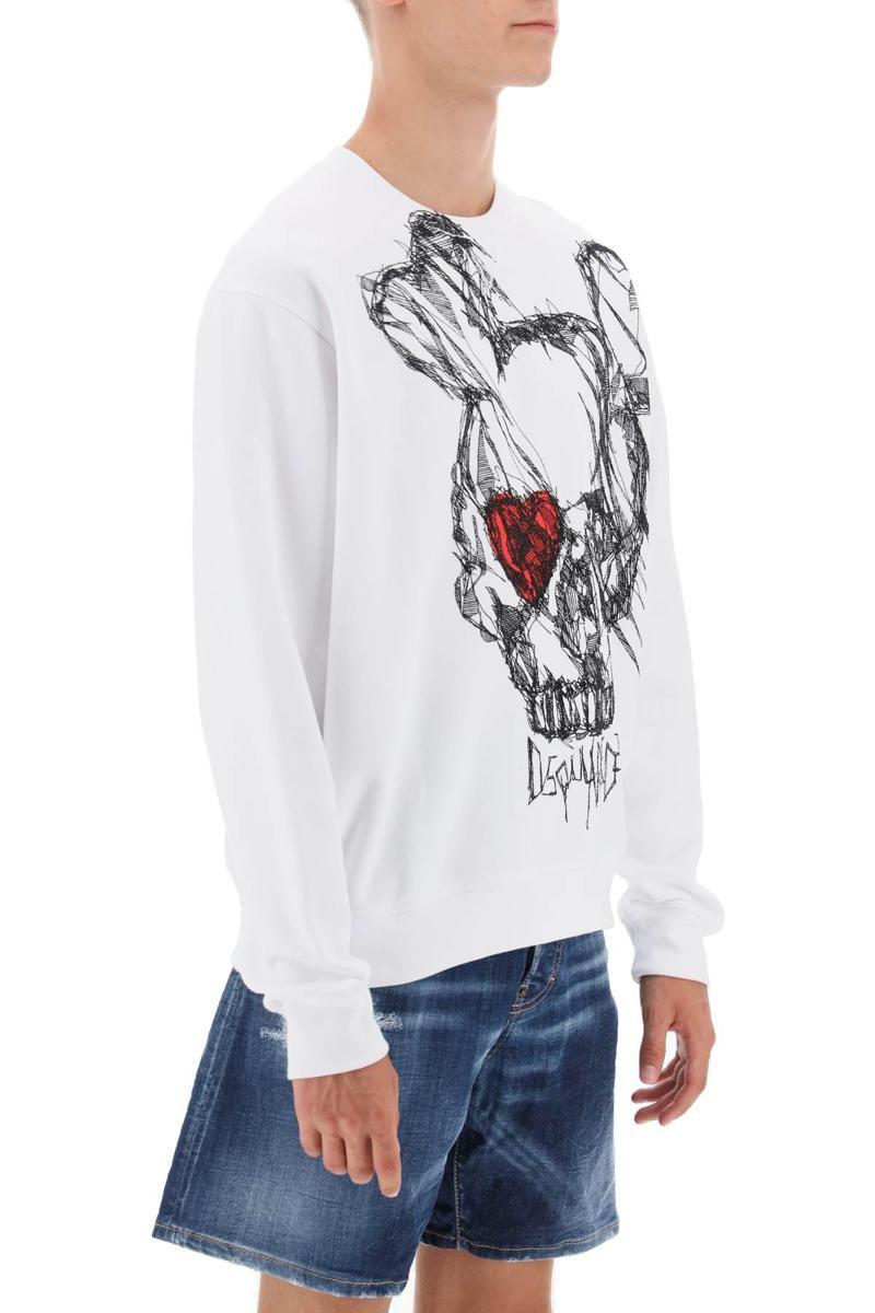 DSquared² D2 Cool Fit Sweatshirt in White for Men | Lyst