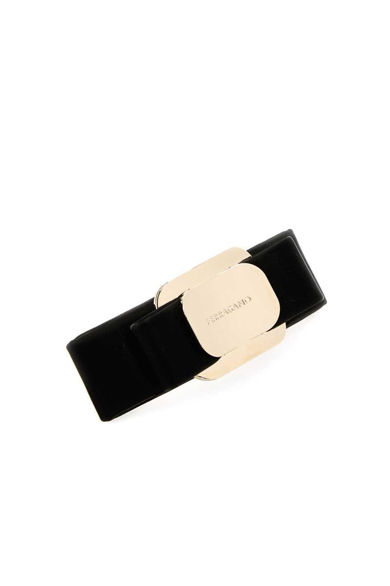 ヘアアクセサリー FERRAGAMO - BLACK COTTON HAIR ACCESSORIES Ferragamo Black Cotton Hair Accessories | italist