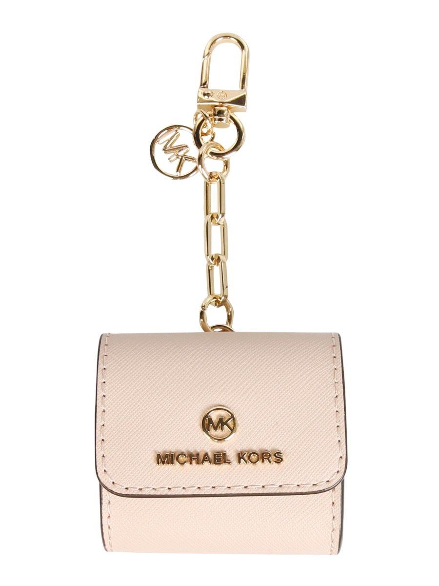 MICHAEL Michael Kors Leather Airpods Case in Pink (Natural) | Lyst