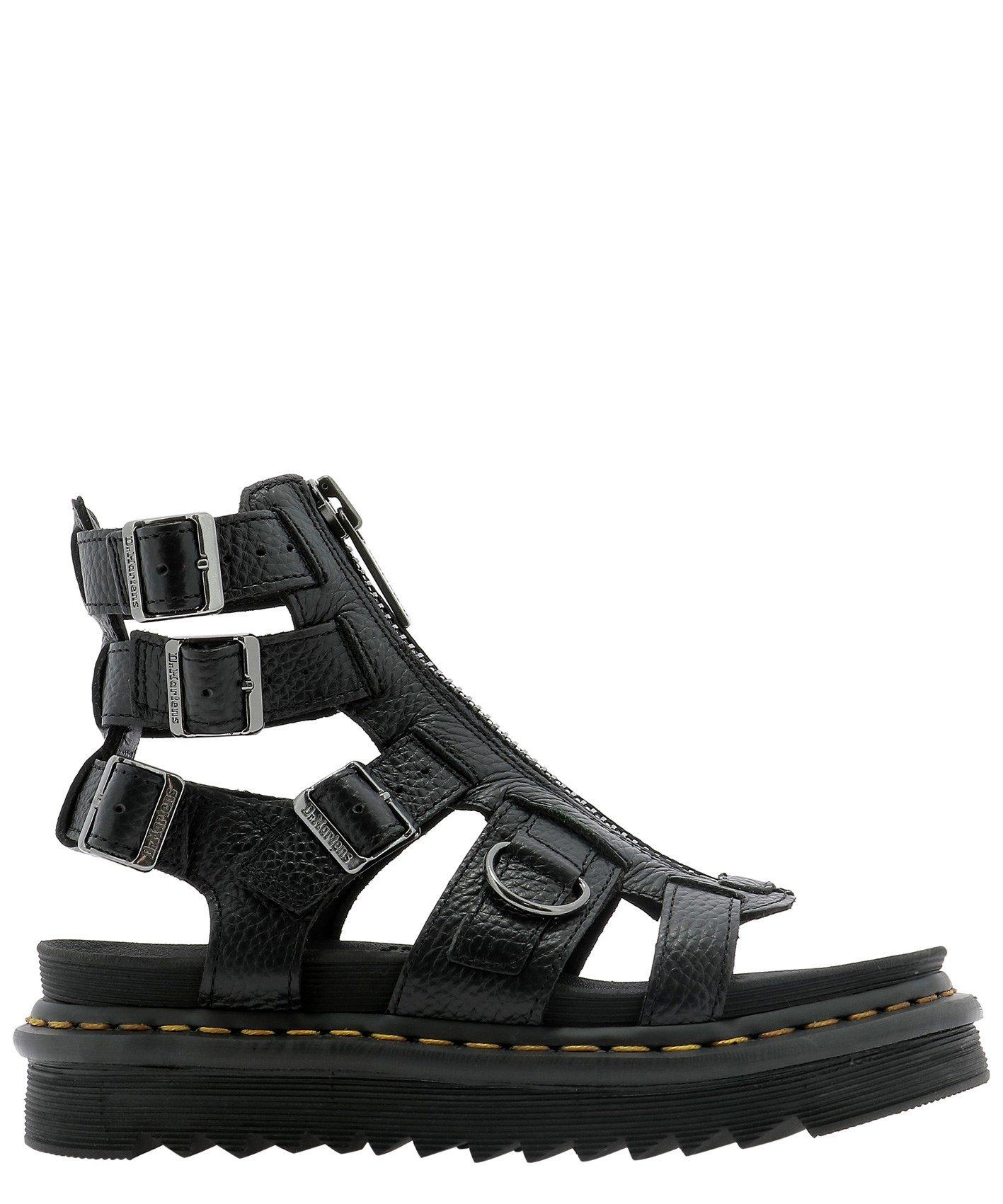 black olson sandals