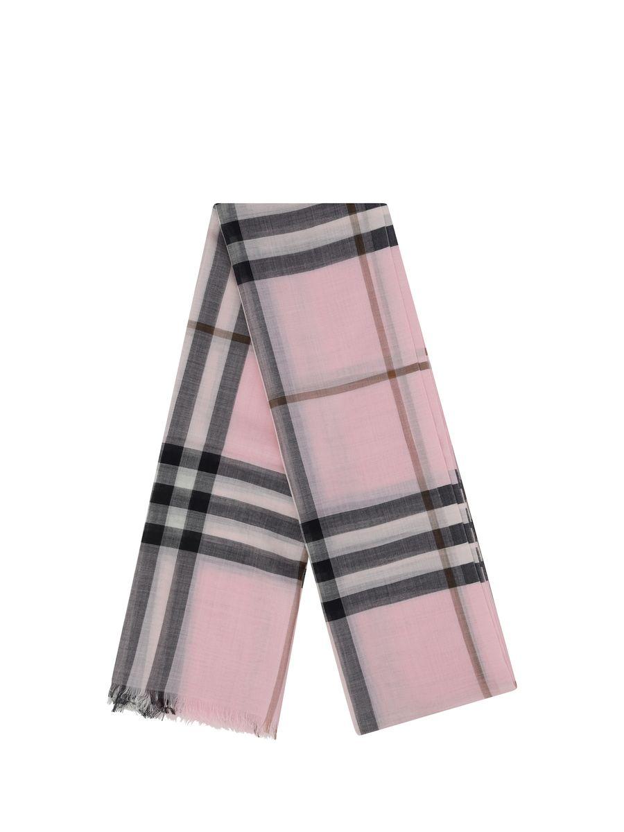 Pink plaid burberry scarf deals