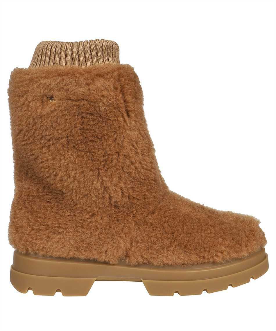 Max Mara Ctanith Teddy Fabric Boots in Brown | Lyst