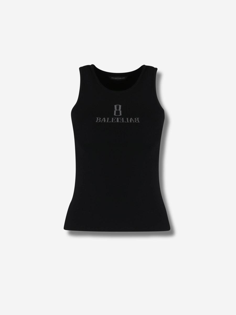 Tシャツ・カットソー BALENCIAGA BLACK ACTIVEWEAR SLEEVELESS TOP Balenciaga Sleeveless T-shirt Black Men's - SS24 - US