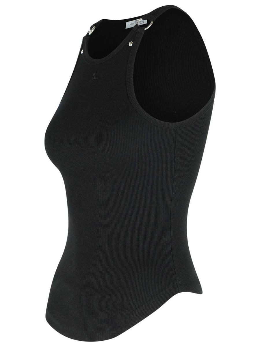 トップス courrege COTTON TANK TOP BUCKLE 90'S RIB TANK TOP - courrèges