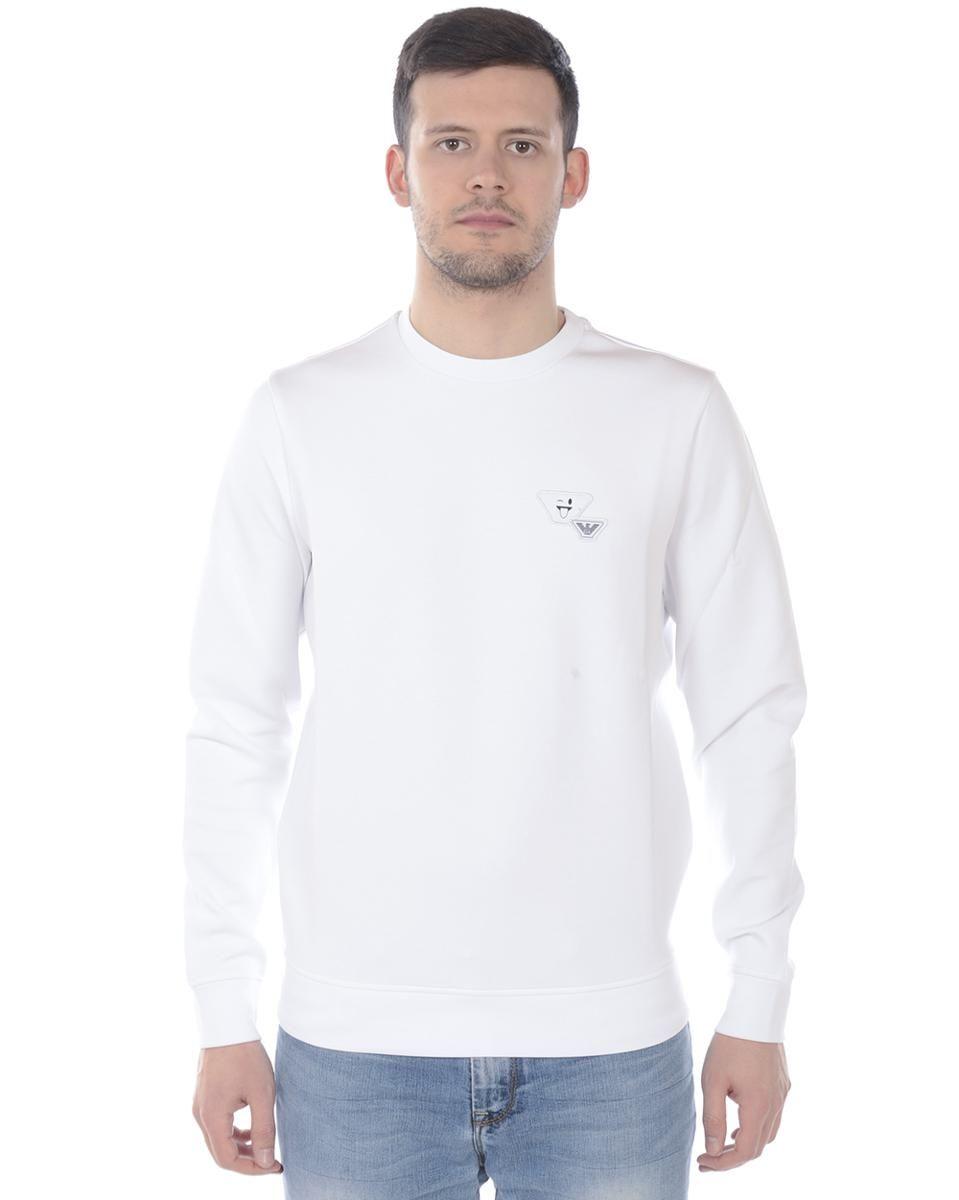 Emporio Armani Sweatshirt Hoodie in White for Men | Lyst