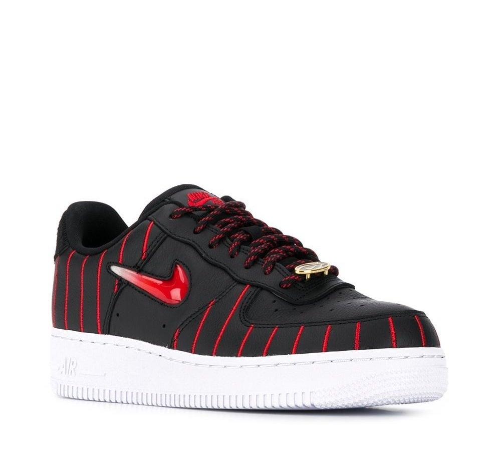 Nike Leather Air Force 1 Jewel Qs Sneakers in Black - Save 36% | Lyst