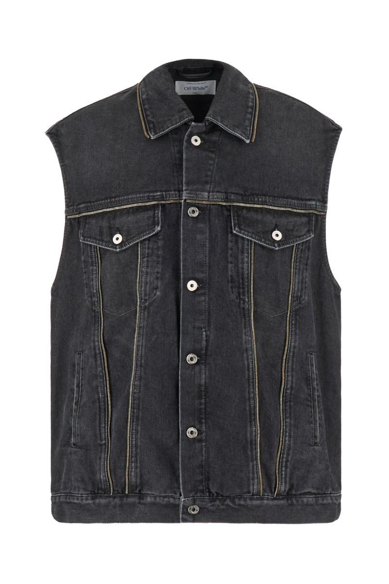 Mens sleeveless denim jacket australia best sale