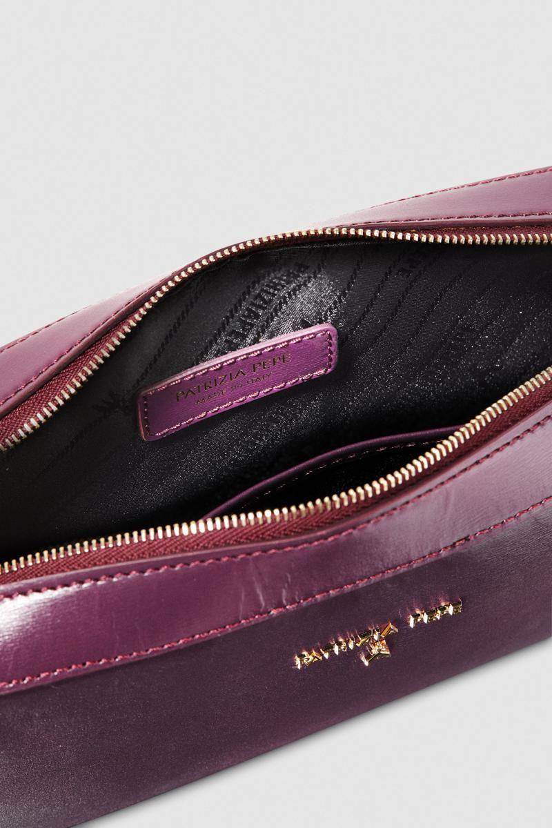 Patrizia Pepe Outlet: wallet in leather with metallic logo - Fuchsia