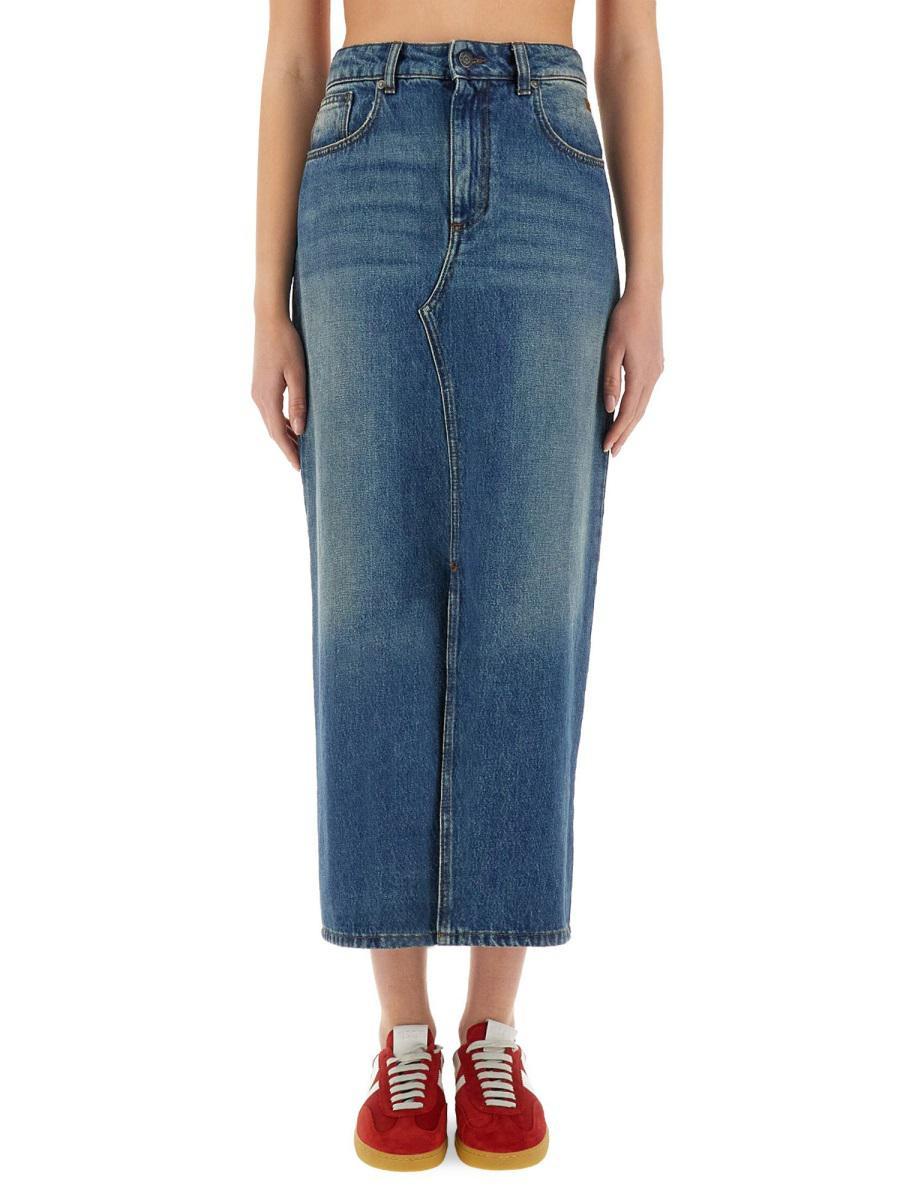 スカート MSGM DENIM SKIRT MSGM Denim Skirts in Blue | Lyst