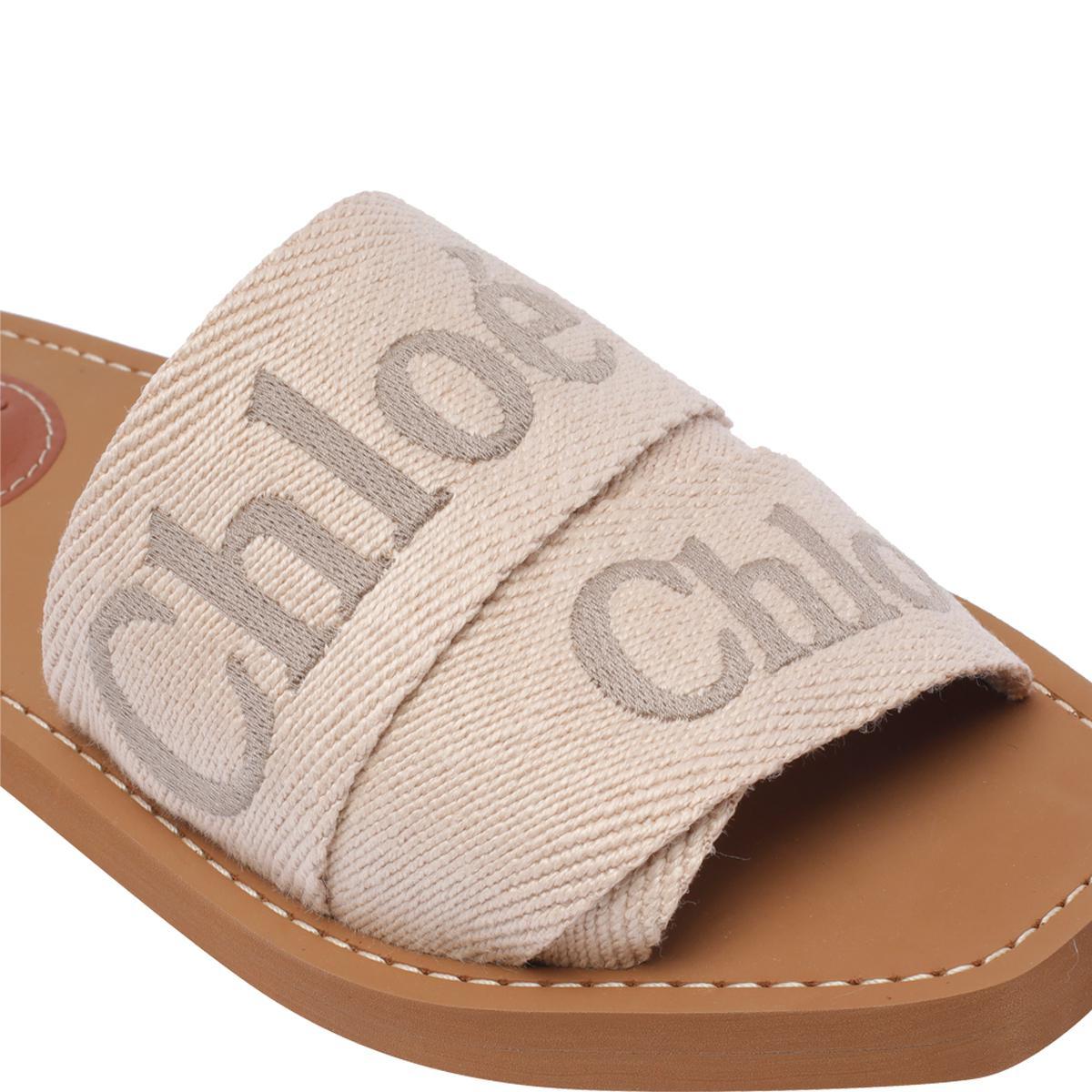 Chloé Sandals in Natural | Lyst