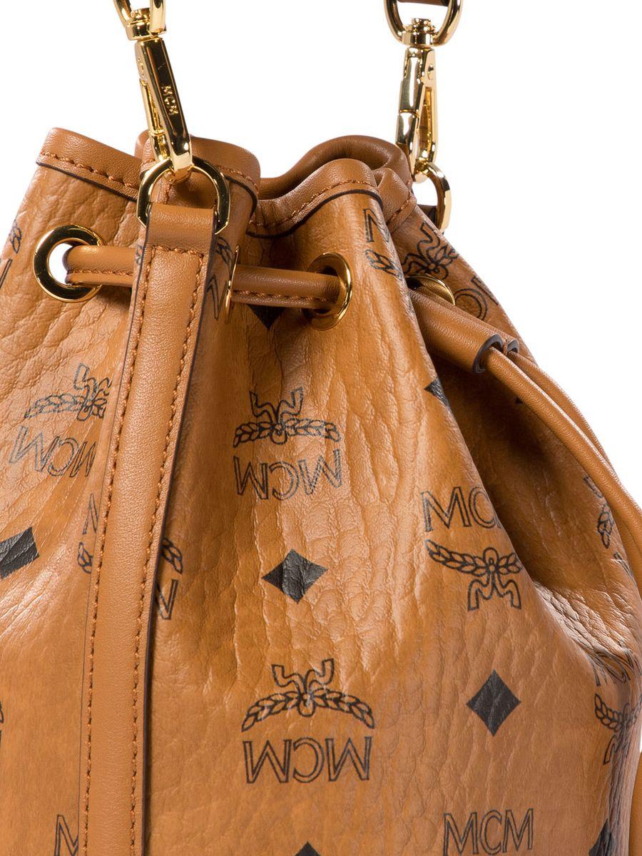 MCM Dessau Bucket Bag in Brown Lyst