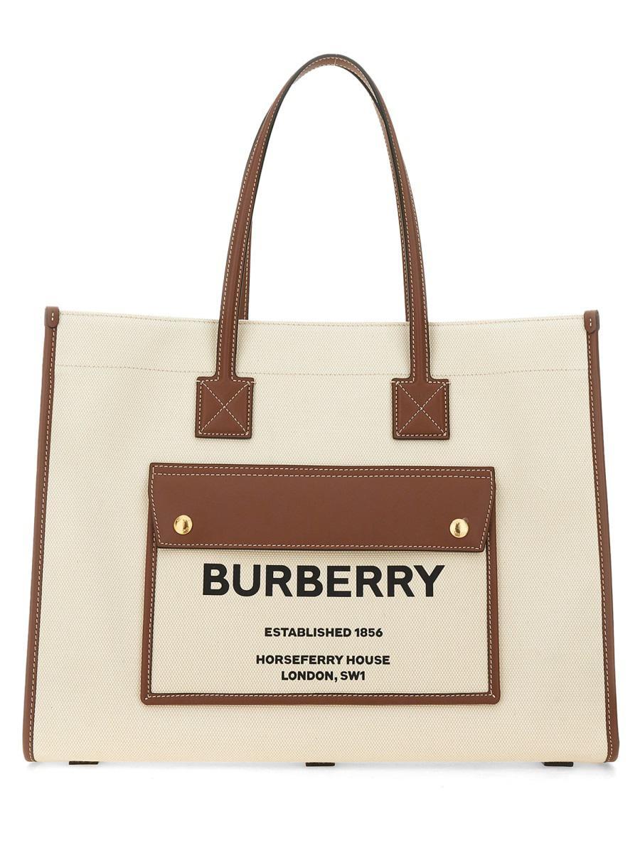 Burberry Medium Freya Tote Bag in Natural Lyst UK