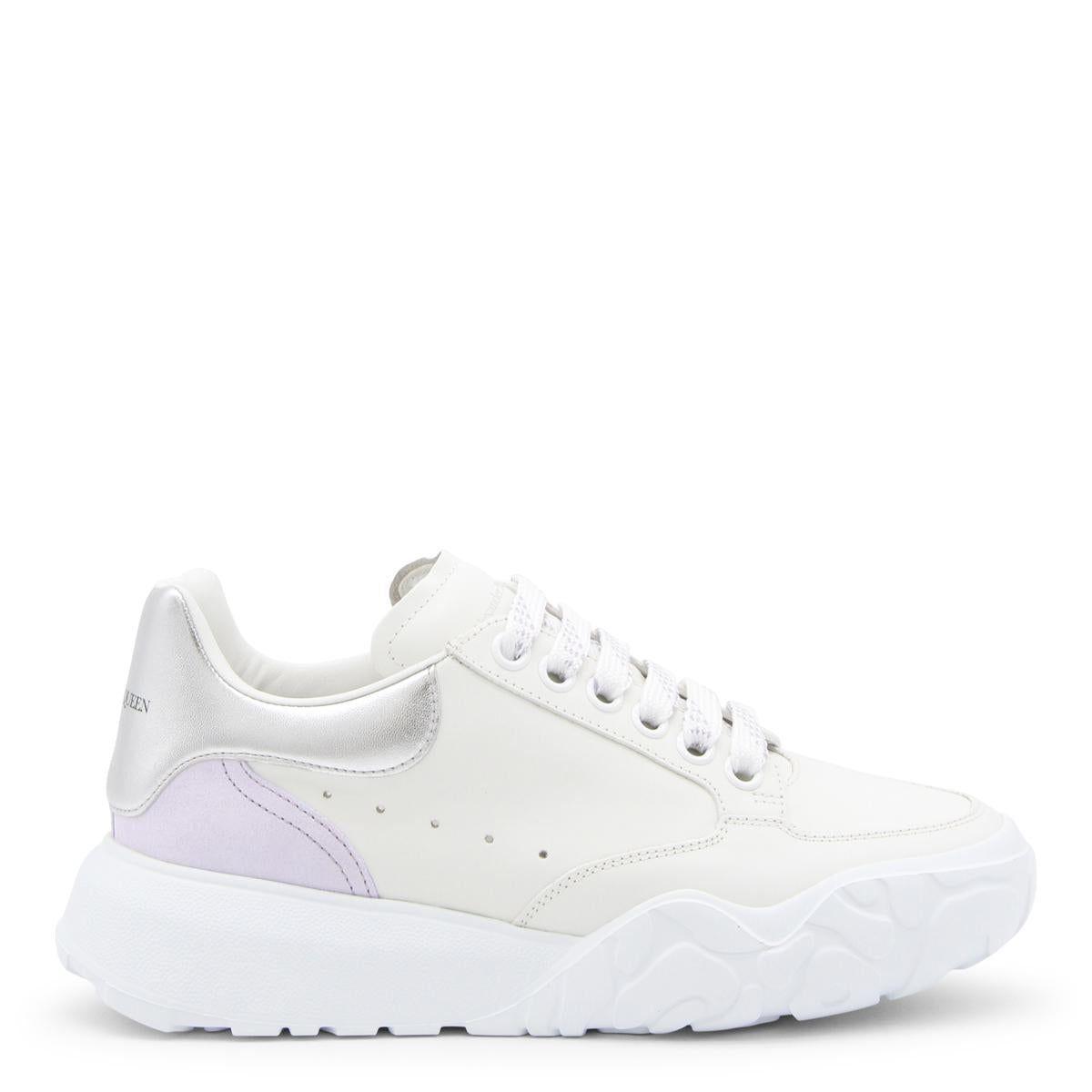 alexander mcqueen white and gold sneakers