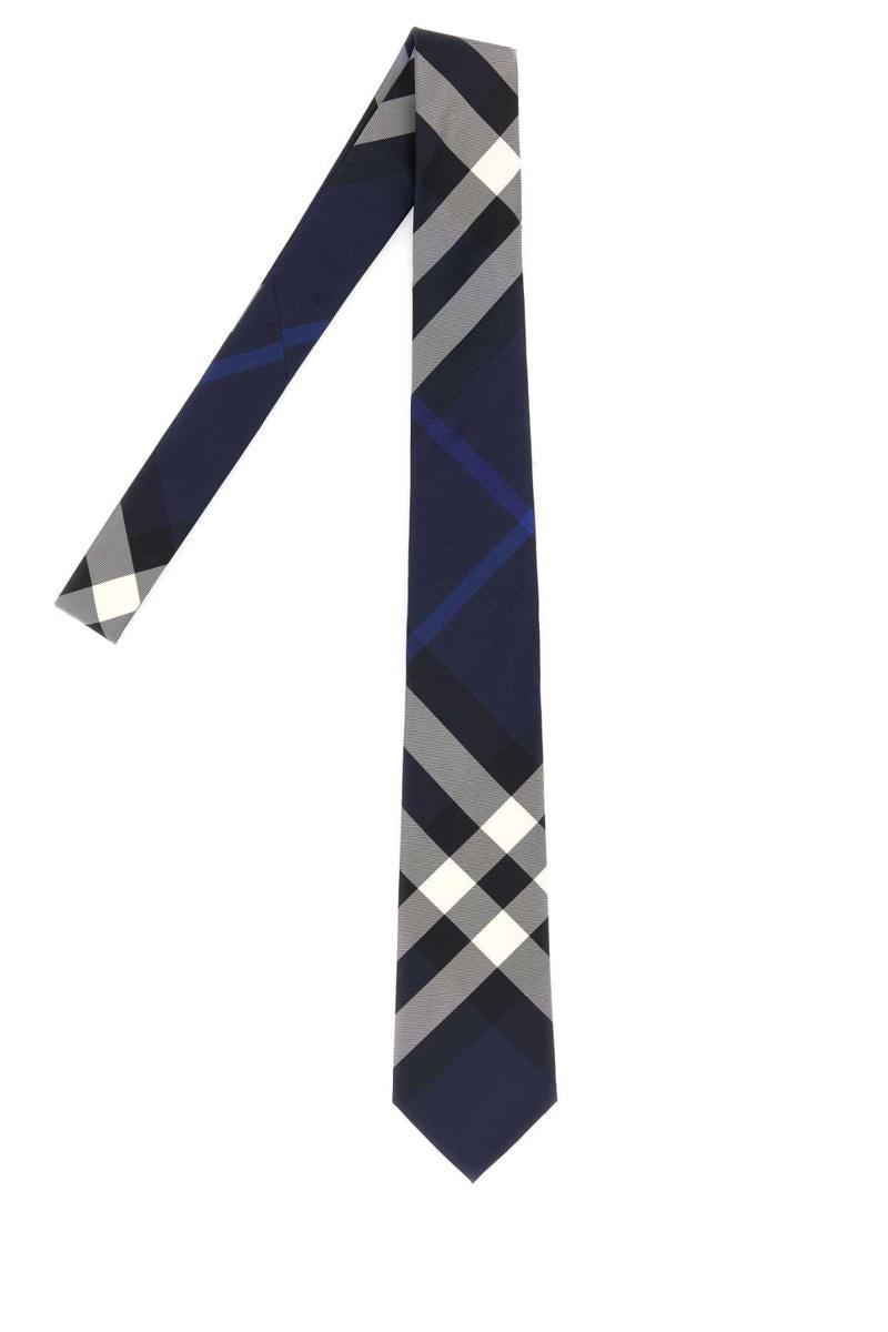 navy burberry tie