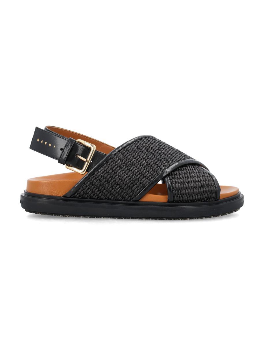 Marni Orange Fussbett Sandals